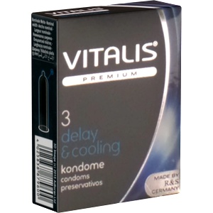 Vitalis Premium Single: Delay & Cooling, 3 prolonging condoms