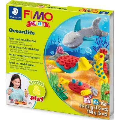 STAEDTLER Комплект глина Staedtler Fimo Kids - 4 x 42 g, Sea World (23850-А-SEA WORLD)