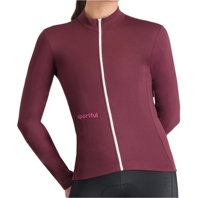 Sportful Дамска фланелка с дълъг ръкав за колоездене Sportful Women's Classic Thermal Jersey Cycling jersey - Deep Bordeaux - размер XXL (156-2666-0216)