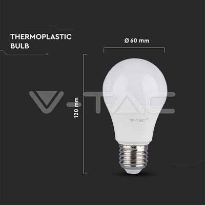 V-TAC PRO LED žiarovka E27 A60 12W 4000K stmievateľná