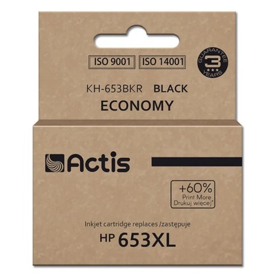 Actis Касета с мастило Actis KH-653BKR (заместител за HP 653XL 3YM75AE, Premium, 20 ml, 575 страници, черна) (KH-653BKR)