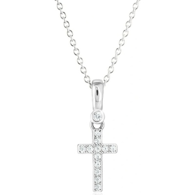 Gemmax Řetízek s křížkem z bílého zlata GLSWB-35441-39271