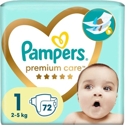 Pampers Premium Care Надгробни Памперси 2-5kg Newborn 1 (72бр) (10DP010574)