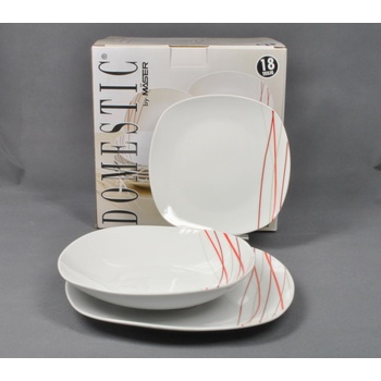 Mäser Domestic Sencilla Jídelní souprava talířů z porcelánu 18 ks