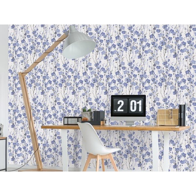 DIMEX ART Луксозна флизелинова тапета синьо-виолетови незабравки