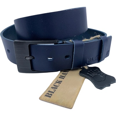 Black Hand Modrý kožený pásek 004-40 – Zboží Mobilmania