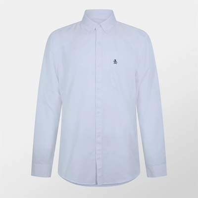 Original Penguin Риза с дълъг ръкав Original Penguin Long Sleeve Oxford Shirt - White