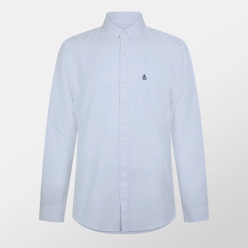 Image 1 of Original Penguin Риза с дълъг ръкав Original Penguin Long Sleeve Oxford Shirt - White