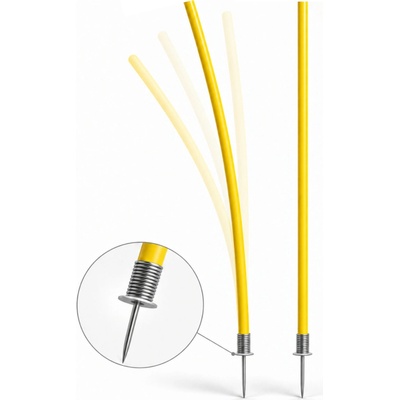 S-SPORT Slalomová tyč - taktická tyč pružná 160cm hnedá