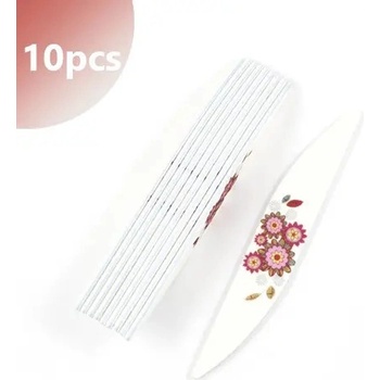 IngiNails pilník na nechty vlnový s kvetmi 100/180 10 ks