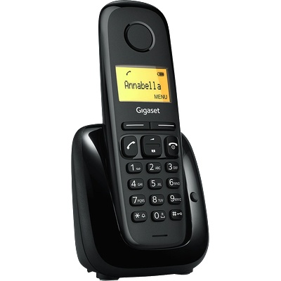 Gigaset Безжечен DECT телефон Gigaset A180 - Черен (B1015162)