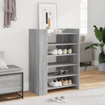vidaXL Шкаф за обувки, сив сонома, 74, 5x37, 5x100 см, инженерно дърво (848435)
