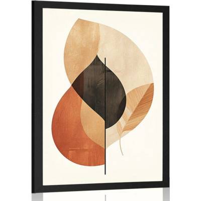 Plakát abstraktní listy No3 - 40x60 white