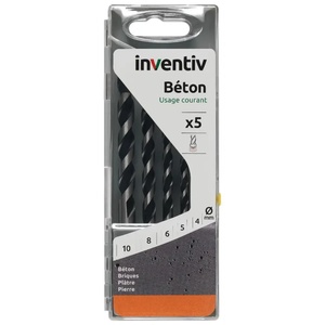 Inventiv КОМПЛЕКТ СВРЕДЛА БЕТОН 4-10 5БР inventiv (3603743125695)