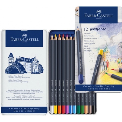 Faber-Castell 114712 Goldfaber plechová krabička 12 ks