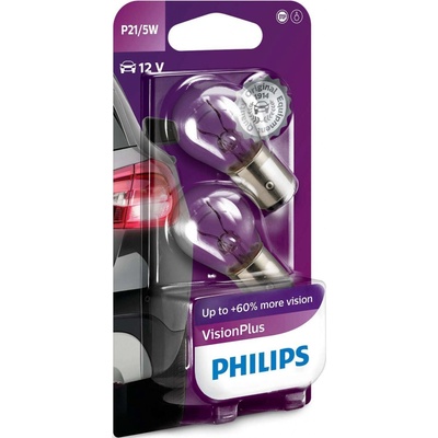 Philips VisionPlus 12499VPB2 P21/5W BAY15d 12V 21/5W | Zboží Auto