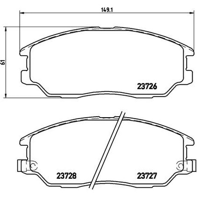BREMBO Sada brzdových platničiek kotúčovej brzdy P30028