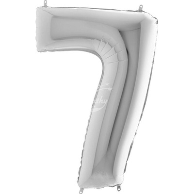 Fóliové číslo 7 stříbrné 102 cm
