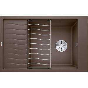 BLANCO Elon XL 6 - Мивка от Silgranit, 78x50 см, с аксесоари, InFino, цвят кафе 524843 (524843) Мивка за вграждане