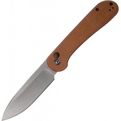 CIVIVI Button Lock Elementum Brown Micarta C2103D