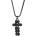 HARAHU Колие Chain Cross - Черно KP29312