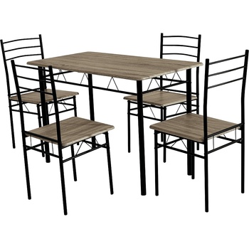 Трапезен комплект маса с четири стола mako дъб сонома