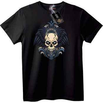 NOONEBRAND Тениска Skull крила - XL, White