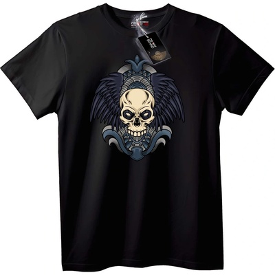 NOONEBRAND Тениска Skull крила - XL, White