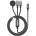 Huawei AWEI W23 cable 2in1 USB-C 100W / Lightning 10W / Watch 2.5W black