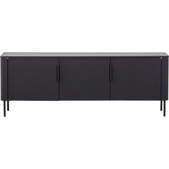 WOOOD Матово черна маса за телевизор от масивен бор 154x56x44 cm Gunnar - WOOOD (377593-MZ)