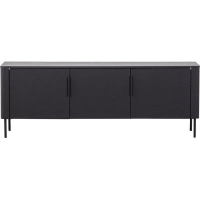 WOOOD Матово черна маса за телевизор от масивен бор 154x56x44 cm Gunnar - WOOOD (377593-MZ)