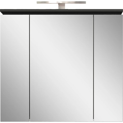 Germania Антрацитен шкаф за баня с огледало и осветление 76x74 cm Modesto - Germania (2694-547)