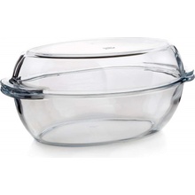 Borcam Pekáč skleněný oválný s víkem 4,15 l