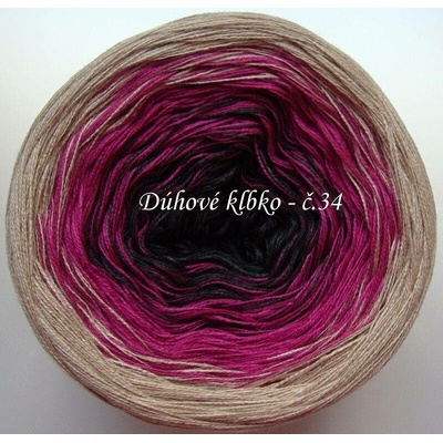 Duhové klubíčko 034, 3nitka 750 m