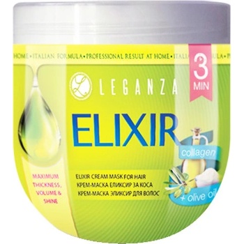 Leganza Elixir maska na vlasy s Kolagenem a Olivovým olejem 1000 ml