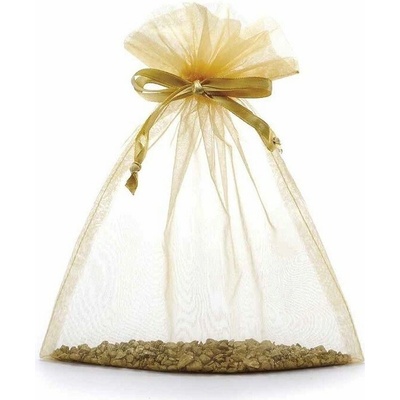 Darčekový sáčok Organza – zlatý 17 × 22 cm