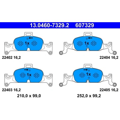ATE BRZDOVE DOSKY 13.0460-7329.2