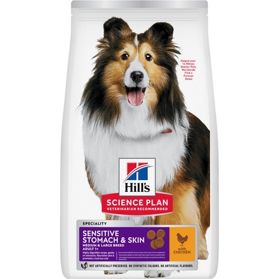 Hill's Science Plan Sensitive Stomach & Skin pre dospelých psov s kuracím 2 x 14 kg