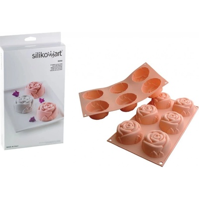 Silikomart Silikonová forma SF077 ROSE růže pr.76x40 mm 6 hnízdeček Classic Premium