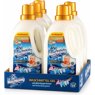 Waschkönig Sensitive prací gel pro citlivou pokožku 6 x 54 PD
