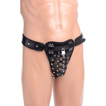 Strict Leather The Safety Net Leather Male Chastity Belt with Anal Plug Harness