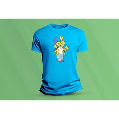 Sandratex dětské bavlněné tričko Simpsonovi 3. azurová