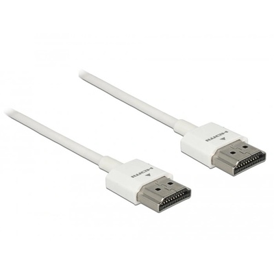 Delock HDMI кабел с Ethernet - HDMI-A щепсел > HDMI-A щепсел, 3D, 4K, 0, 25 м, тънък (85120) (85120) (85120)