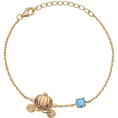 Disney kočár stříbrný náramek pozlacený BS00040YZBL-55.CS