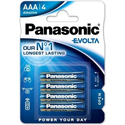 Panasonic Батерии алкални Panasonic Evolta LR03/4BP, AAA, 4бр (LR03/4BP Evolta)