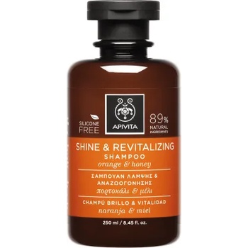 APIVITA Шампоан Портокал и мед , за блясък и възстановяване , Apivita Shine & Revitalizing Shampoo with Orange & Honey 250ml
