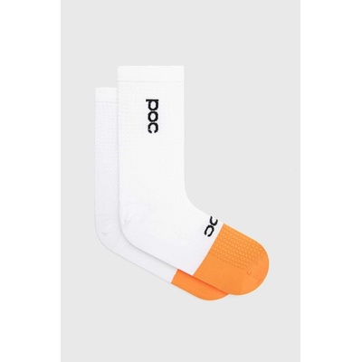 POC ponožky Flair Hydrogen White/Zink Orange