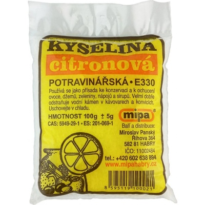 Mipa Kyselina citronová potravinářská 100 g