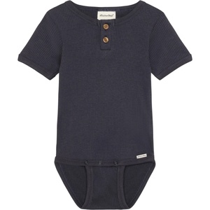Minymo Детско ежедневно термо бельо Minymo Kid's Body S/S Rib Body - Odyssey Gray - размер 80 (EU) (714-1855-0214)