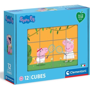 Clementoni obrázkové kostky kubus Play For Future 12 Prasátko Peppa
